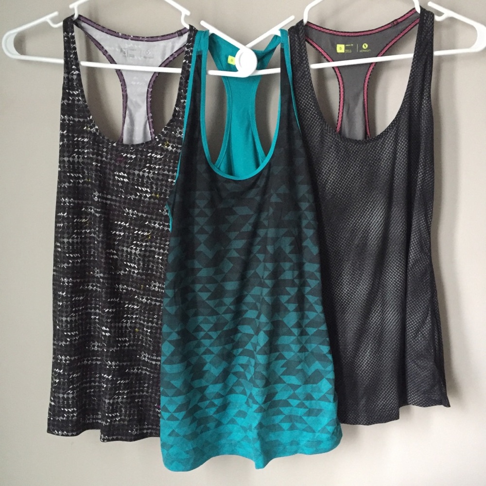 3 EUC Xersion workout tanks